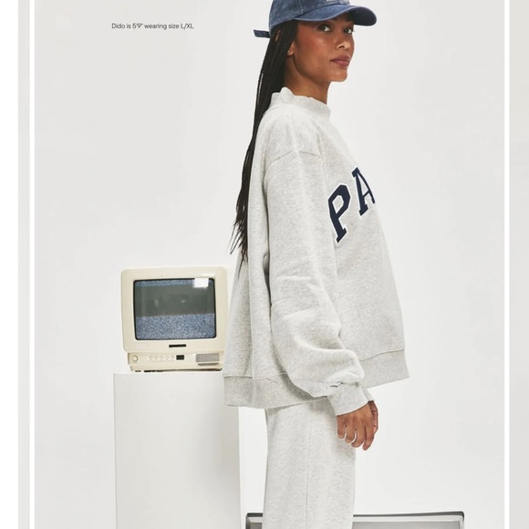 Gray Parke Women's FLEECE Nostalgia Varsity Mockneck
Color: Classic Grey + Denim - Picture 2 of 3